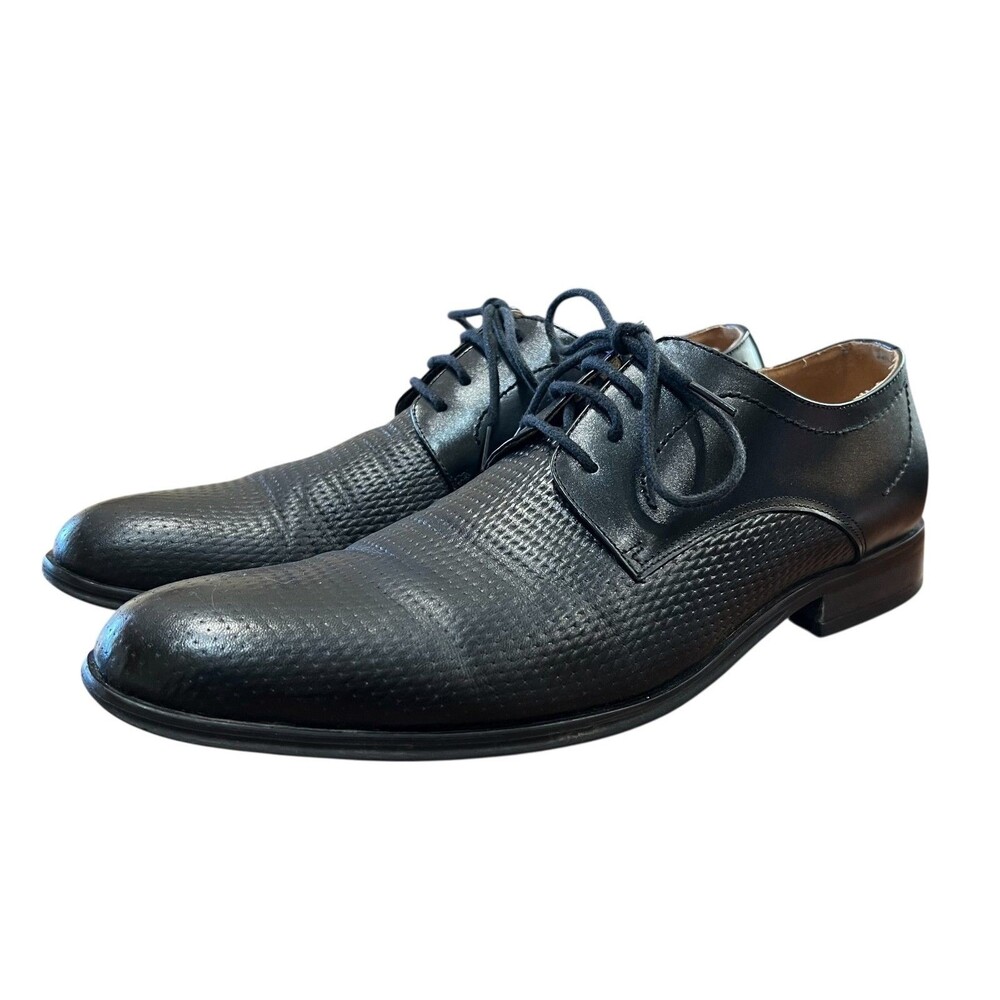 Zota Classics Men's Black Leather Lace-up Oxford Shoe  Size 10  Office  Formal